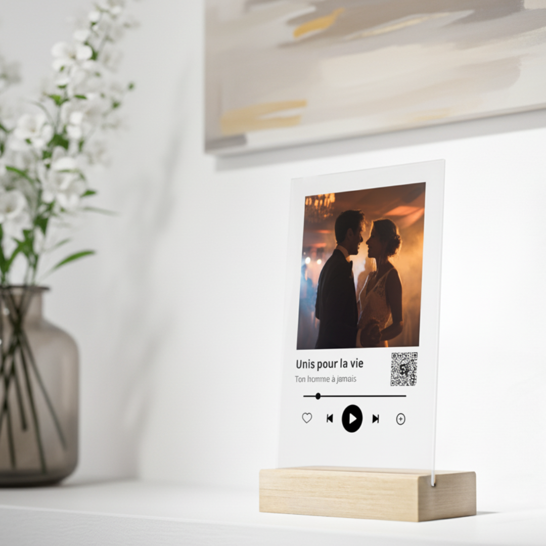 Plaque acrylique personnalisée Tailortune dans un bureau